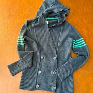 Patagonia wool hooded cardigan size S lambswool summer-weight
